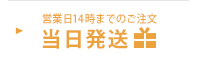 営業日14時までのご注文 当日発送