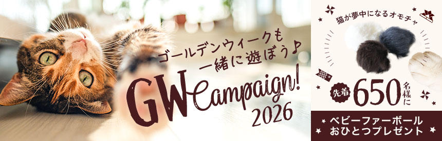 【先着650名様】GWも一緒に遊ぼう♪猫が夢中になるオモチャプレゼント