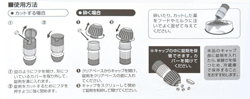 「ピルカッター」の使い方