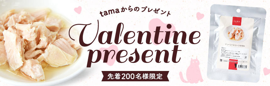 【先着200名様】バレンタインに向けて！tamaからプレゼントをご用意いたしました♪